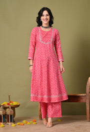 Rang Saaz Floral Cotton Suit Set