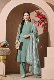Ethereal Sage Premium Cotton Suit Set