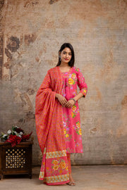 Gulzar Gaze Cotton Floral Suit Set
