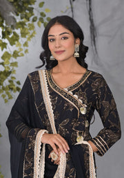 Black Anarkali Suit Set