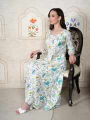 Aarvi Serenity Bloom Rayon Kurta