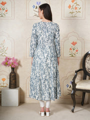 Aira Misty Grey Printed Kurta