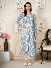 Aira Misty Grey Printed Kurta
