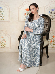 Aira Misty Grey Printed Kurta