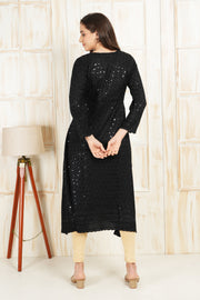 Black Kurta With Embroidery