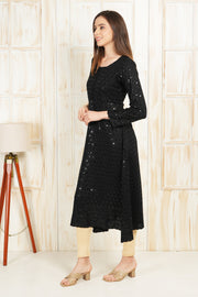 Black Kurta With Embroidery