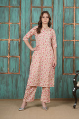 Blush Bloom Floral Cotton Suit Set