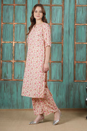 Blush Bloom Floral Cotton Suit Set