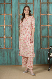 Blush Bloom Floral Cotton Suit Set
