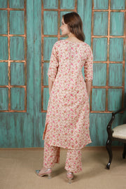 Blush Bloom Floral Cotton Suit Set