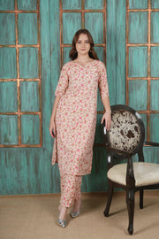 Blush Bloom Floral Cotton Suit Set