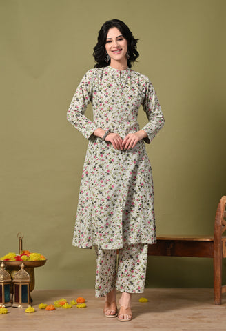 Olive Bloom Co-Ord Set