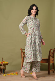 Olive Bloom Co-Ord Set