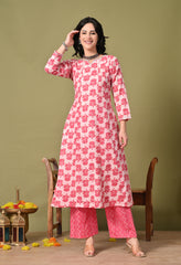 Rosy Raga Cotton Suit Set