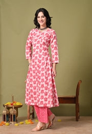 Rosy Raga Cotton Suit Set