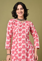 Rosy Raga Cotton Suit Set
