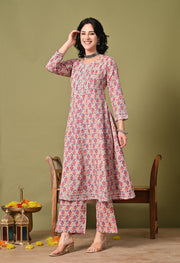 Phoolkari Charm Printed Cotton Suit Set