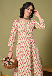 Rose Garden Cotton Suit Set