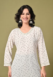Polka Charm Crepe Kurta