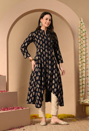 Golden Leaf Rayon Kurta
