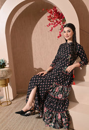 Noir Floral Premium Cotton Kurta