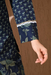 Indigo Forest Cotton Farshi Set