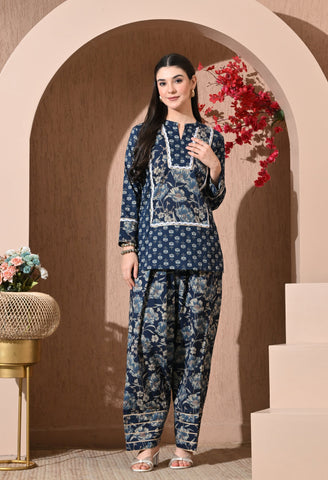 Midnight Garden Cotton Farshi Set