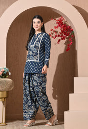 Midnight Garden Cotton Farshi Set