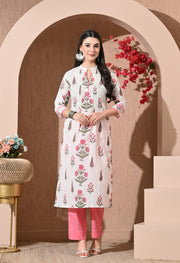 Rose Blush Cotton Suit Set