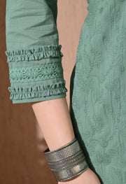 Ethereal Sage Premium Cotton Suit Set