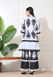 Monochrome Medallion Linen Co-ord Set