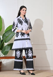 Monochrome Medallion Linen Co-ord Set