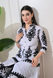 Monochrome Medallion Linen Co-ord Set
