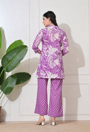 Lavender Bloom Cotton Co-ord Set