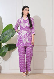 Lavender Bloom Cotton Co-ord Set