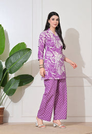 Lavender Bloom Cotton Co-ord Set