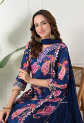 Sapphire Serenade Sharara Set