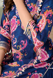 Sapphire Serenade Sharara Set