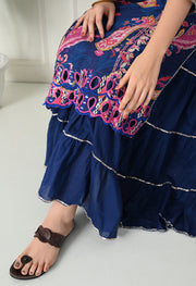 Sapphire Serenade Sharara Set