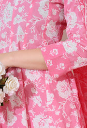 Pink Petal Premium Cotton Sharara Suit