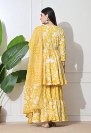 Sunshine Bloom Cotton Sharara Set