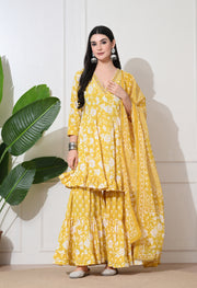 Sunshine Bloom Cotton Sharara Set