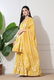 Sunshine Bloom Cotton Sharara Set
