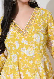 Sunshine Bloom Cotton Sharara Set