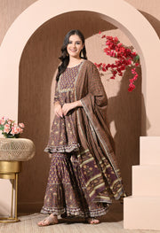 Rustic Charm Cotton Sharara Set